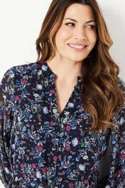 Printed Tier Seam Shirt Dress
