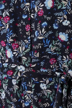 Printed Tier Seam Shirt Dress