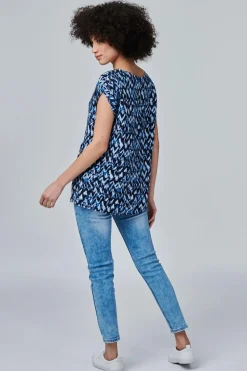 Printed Top With Zip Detail