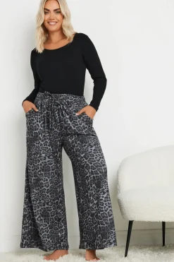 Printed Wide Leg Lounge Trousers