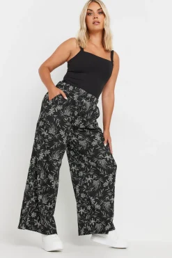 Printed Wide Leg Trousers