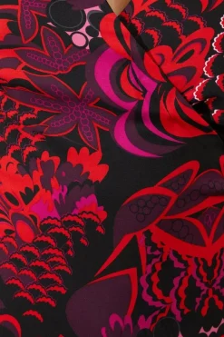 Printed Wrap Blouse
