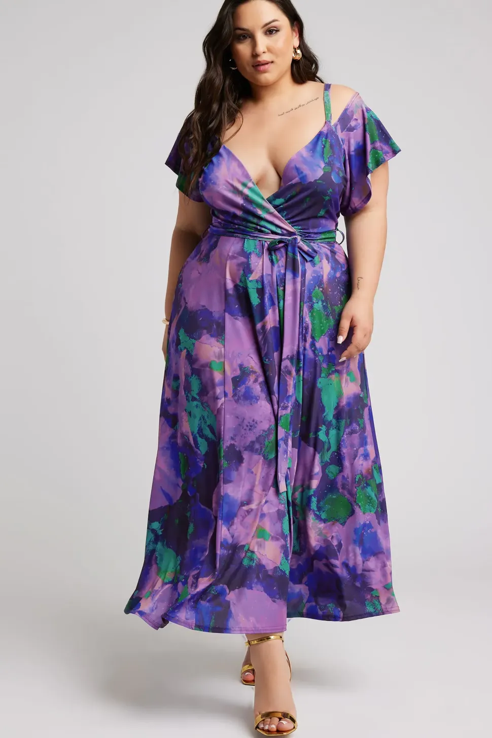 Printed Wrap Dress