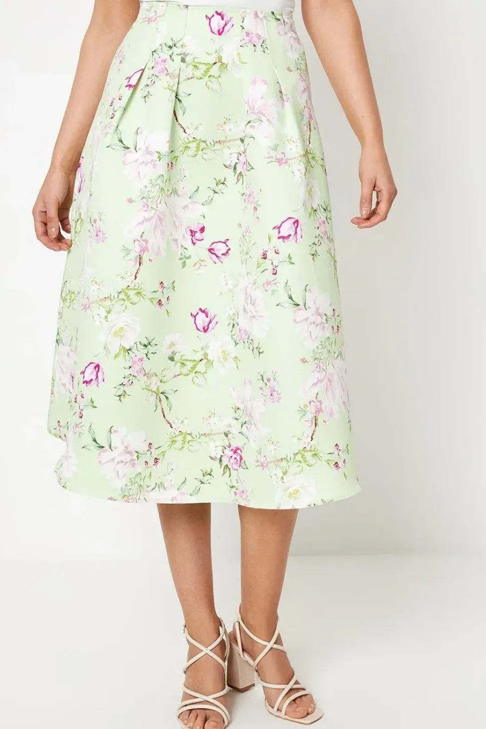 Print Ottoman Twill Maxi Skirt