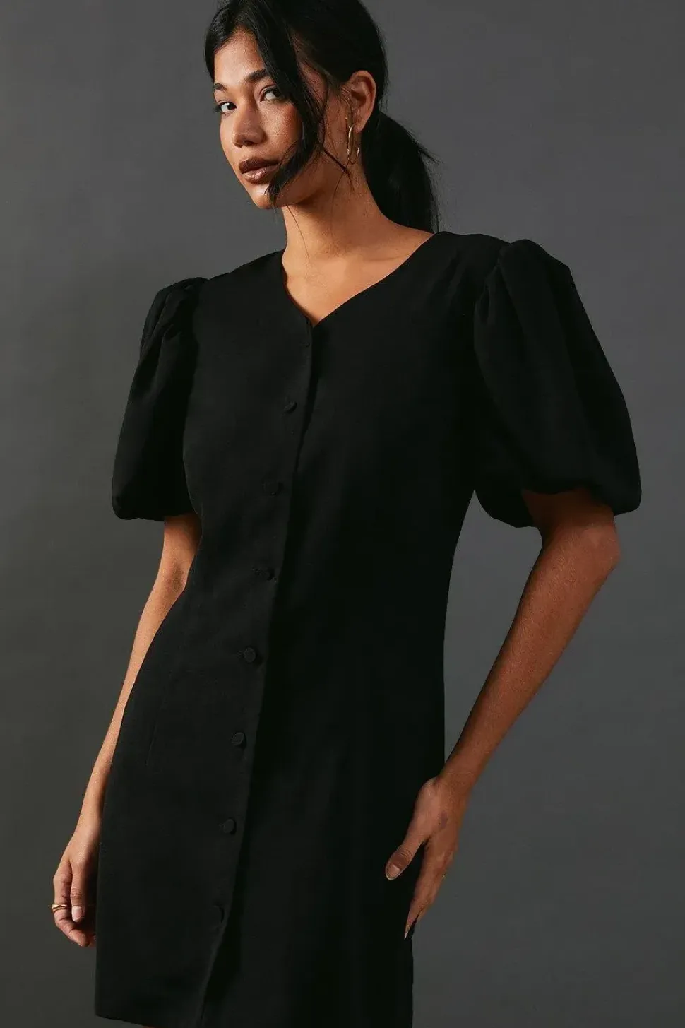 Puff Sleeve Mini Tailored Dress