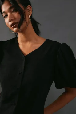 Puff Sleeve Mini Tailored Dress
