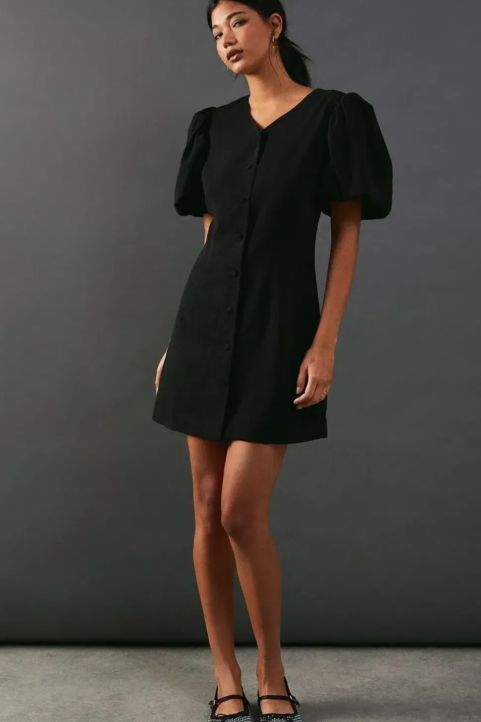 Puff Sleeve Mini Tailored Dress