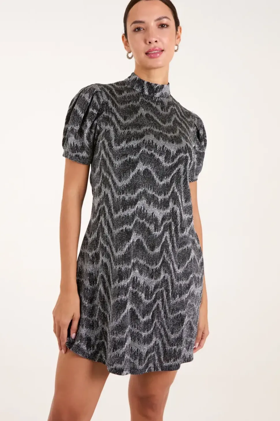 Puff Sleeve Swing Dress