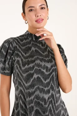 Puff Sleeve Swing Dress