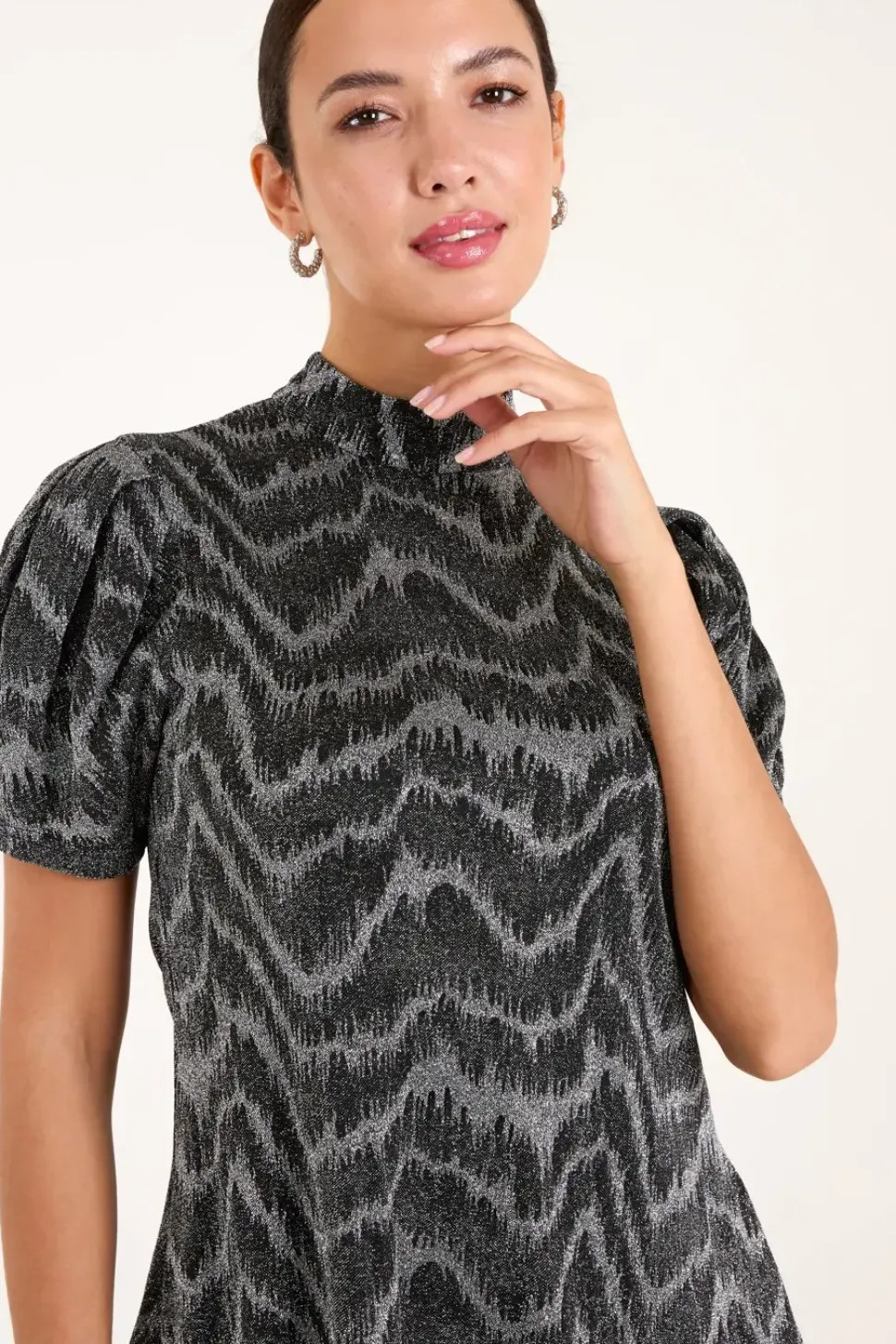 Puff Sleeve Swing Dress