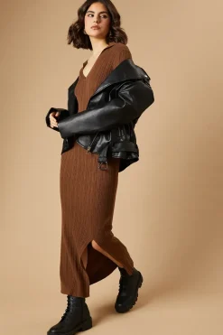 PU Leather Zip Detail Jacket