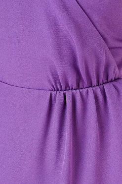 Purple Twist Detail Wrap Dress