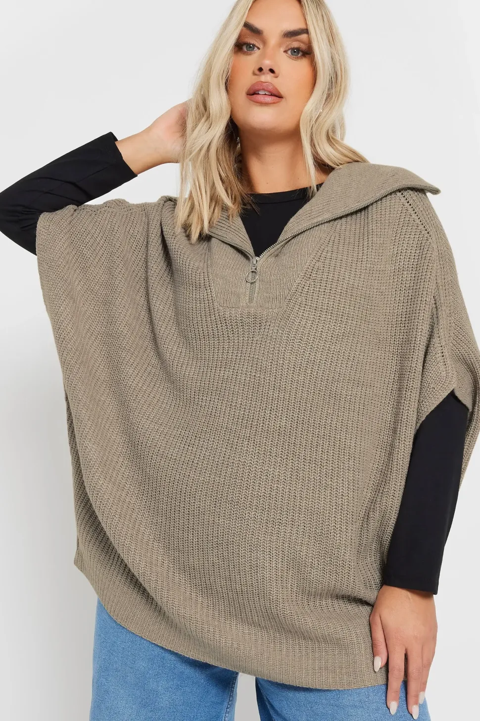 Quarter Zip Short Sleeve Jumper