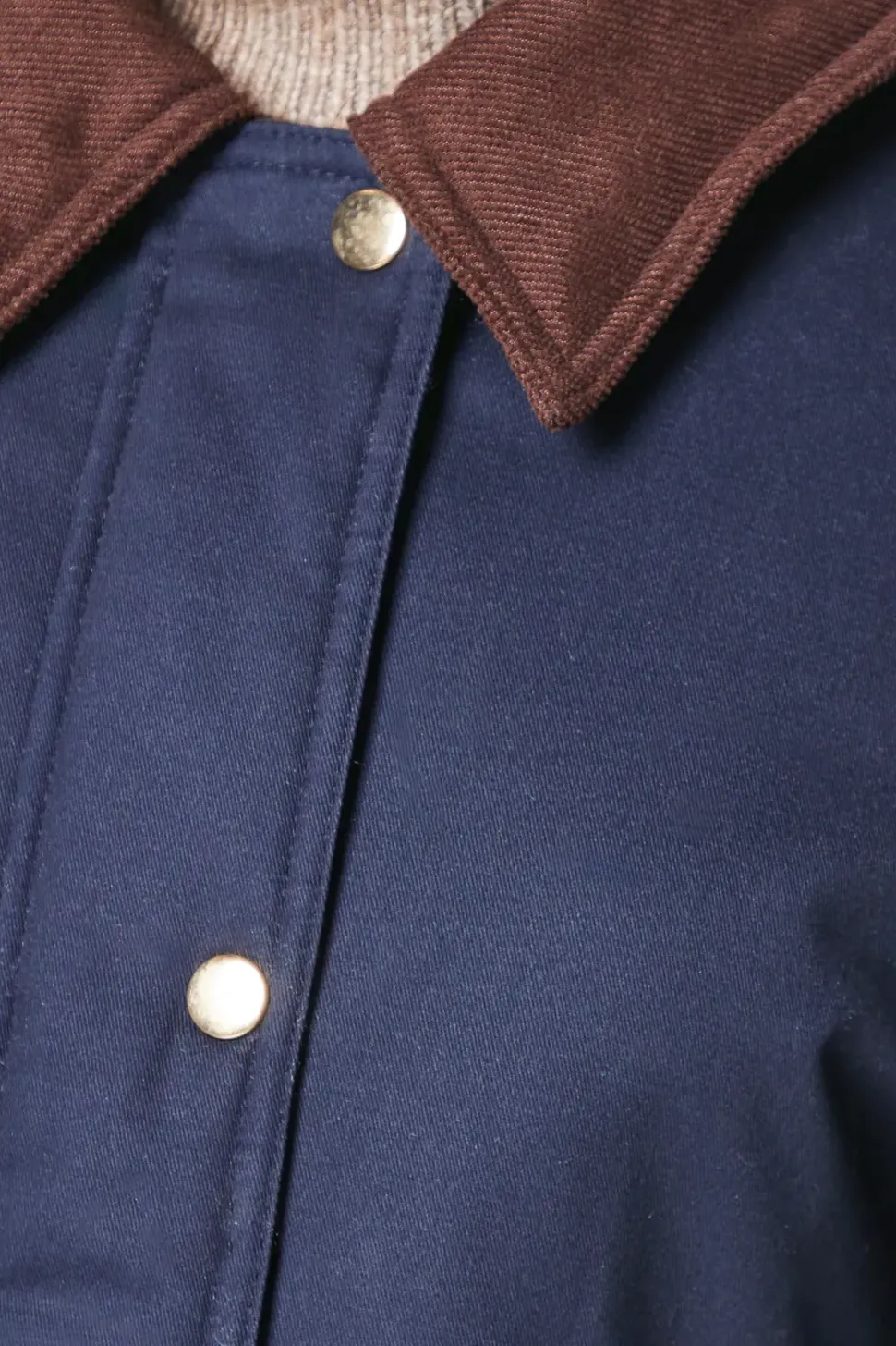 Quilted Contrast Cord Collar Jacket