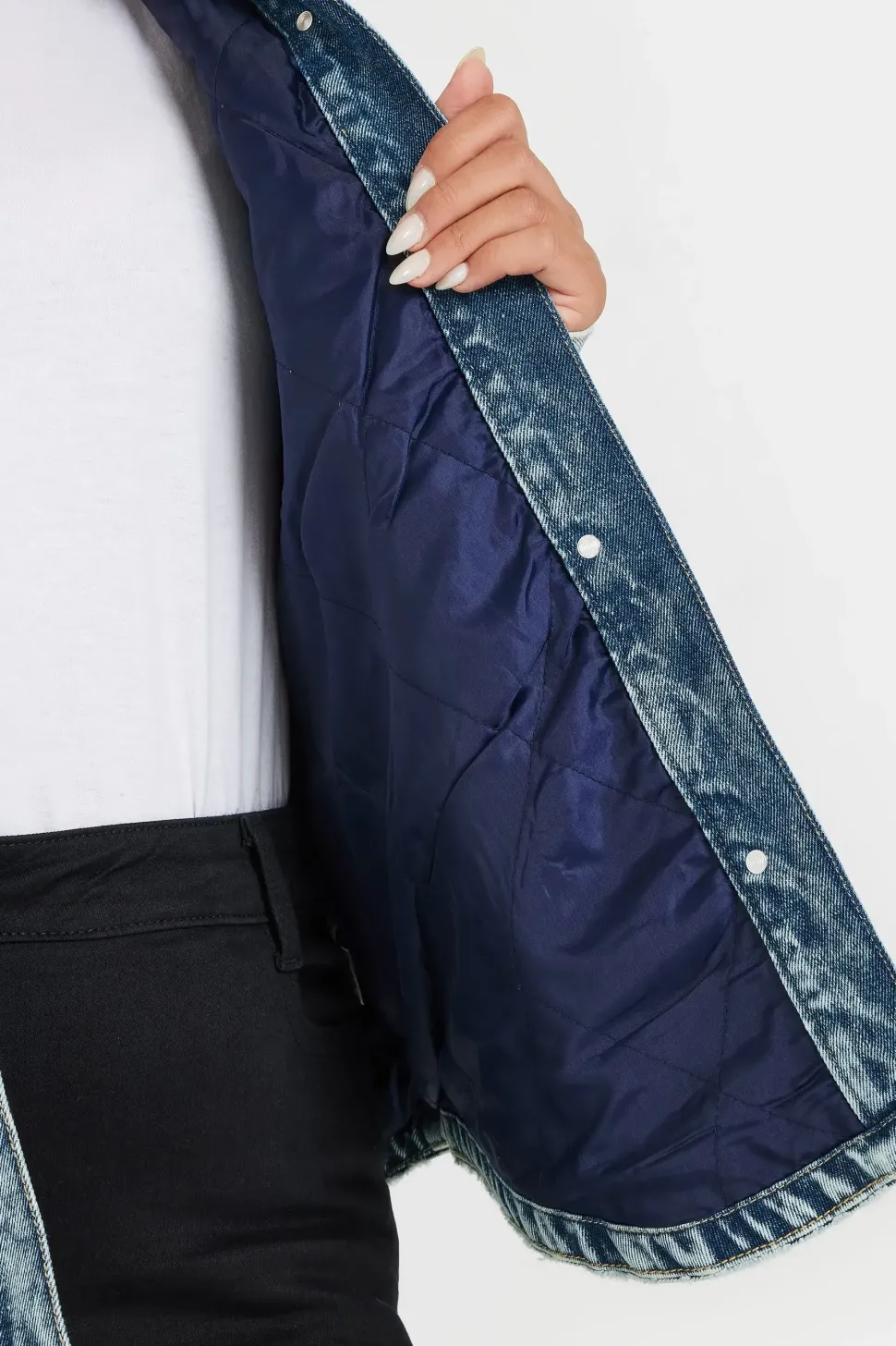 Quilted Denim Shacket
