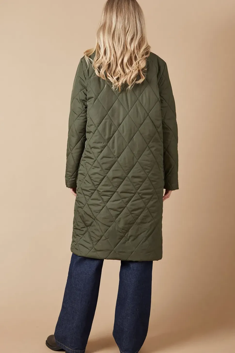 Quilted Diamond Puffer Coat