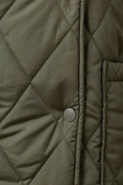 Quilted Diamond Puffer Coat