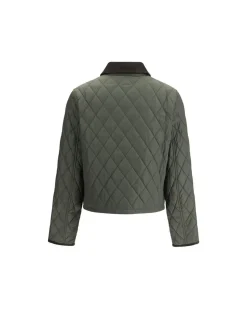 Quilted Jacket with Corduroy Collar and Archivio Check Lining