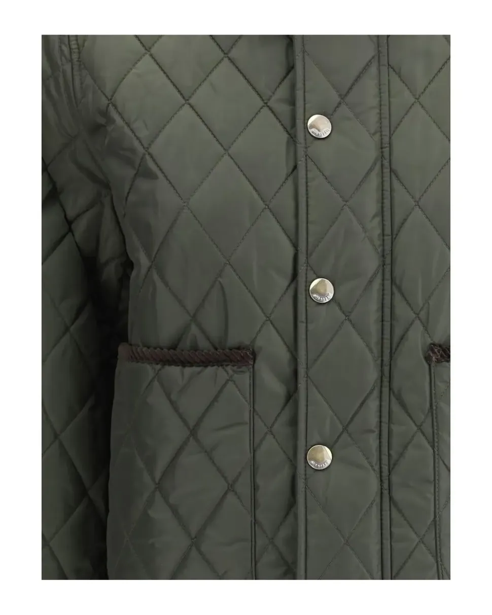 Quilted Jacket with Corduroy Collar and Archivio Check Lining