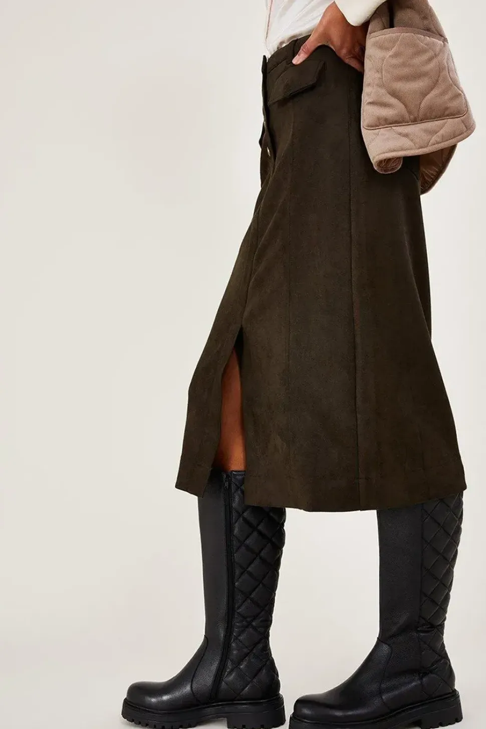 Quilted Leather Stomp Boots
