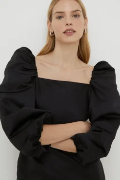 Rachel Stevens Petite Volume Sleeve Split Dress
