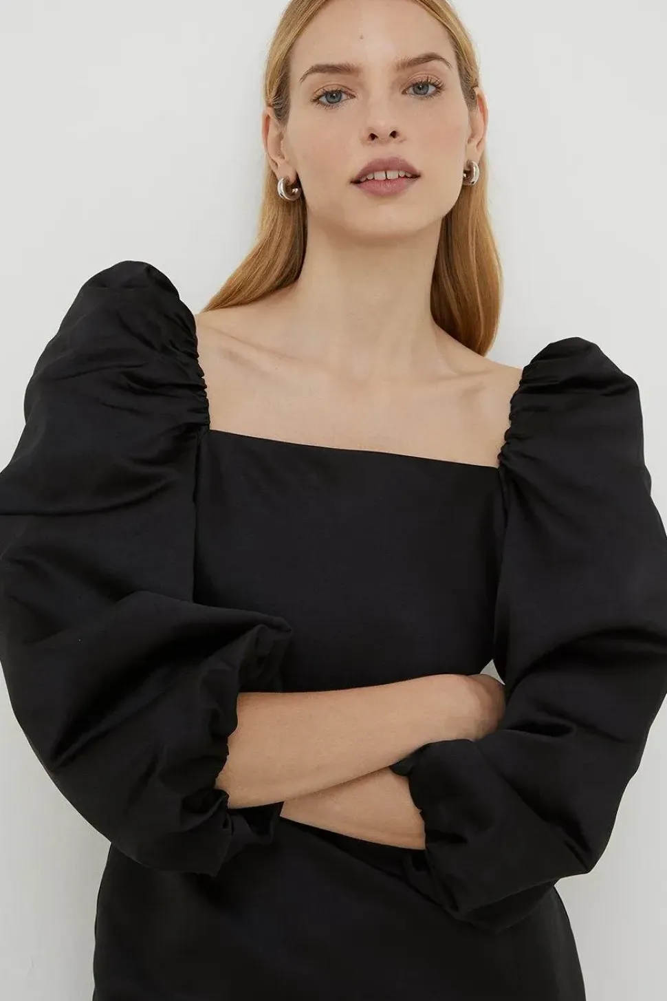 Rachel Stevens Petite Volume Sleeve Split Dress