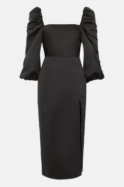 Rachel Stevens Petite Volume Sleeve Split Dress