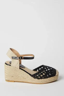 Raegan Woven Closed Toe Espadrille Wedge Sandals