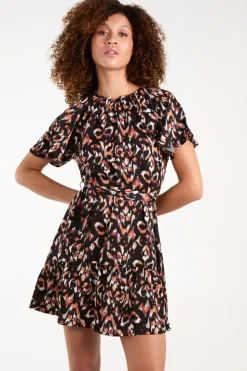 Raglan Frill Sleeve Mini Dress