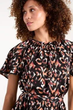 Raglan Frill Sleeve Mini Dress