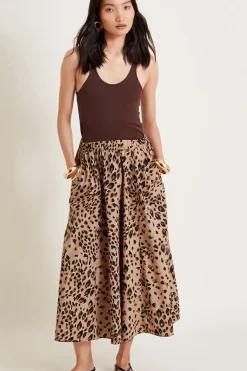 Raife Leopard Print Skirt