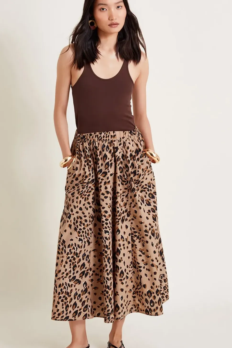 Raife Leopard Print Skirt