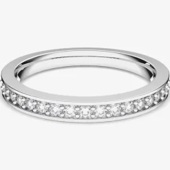 Rare Clear Crystal Channel Half Eternity Ring 1121068