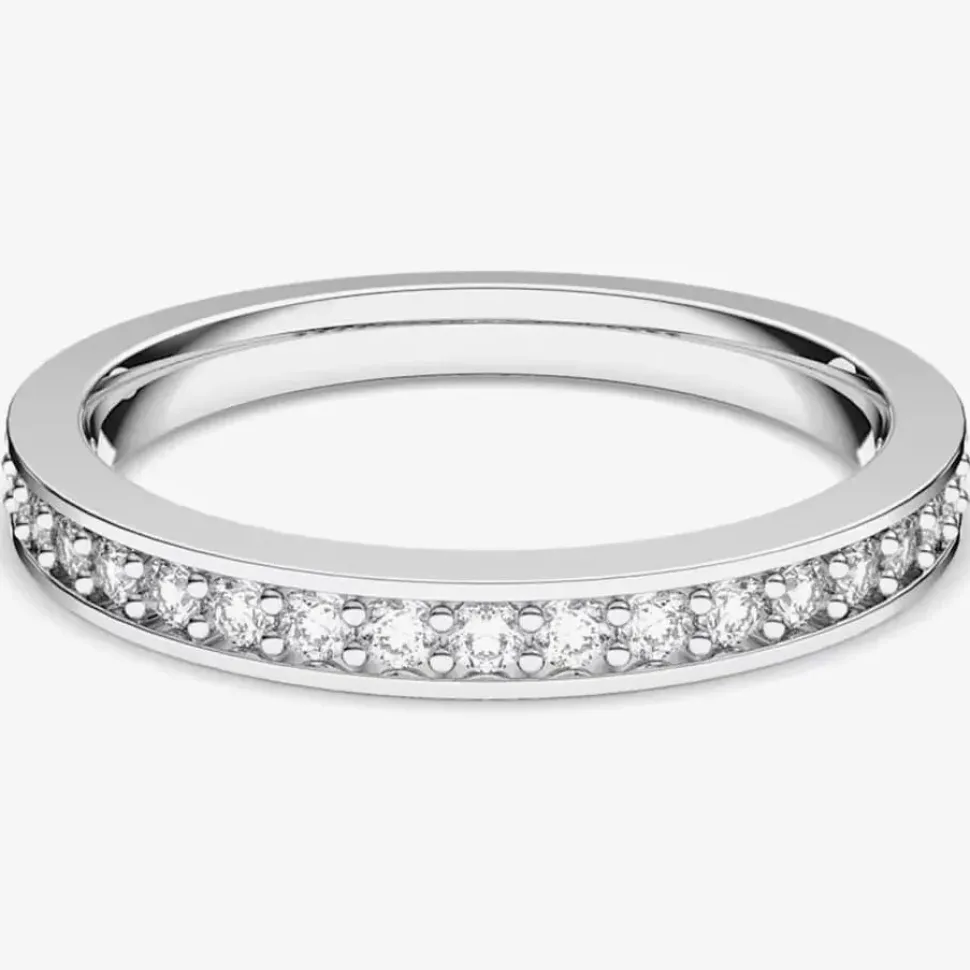 Rare Clear Crystal Channel Half Eternity Ring 1121068