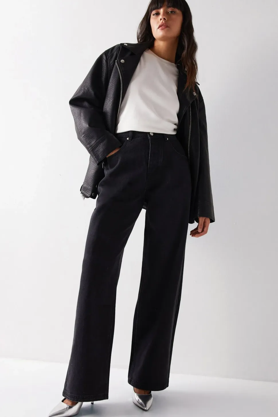 Raw Denim Straight Leg Jean