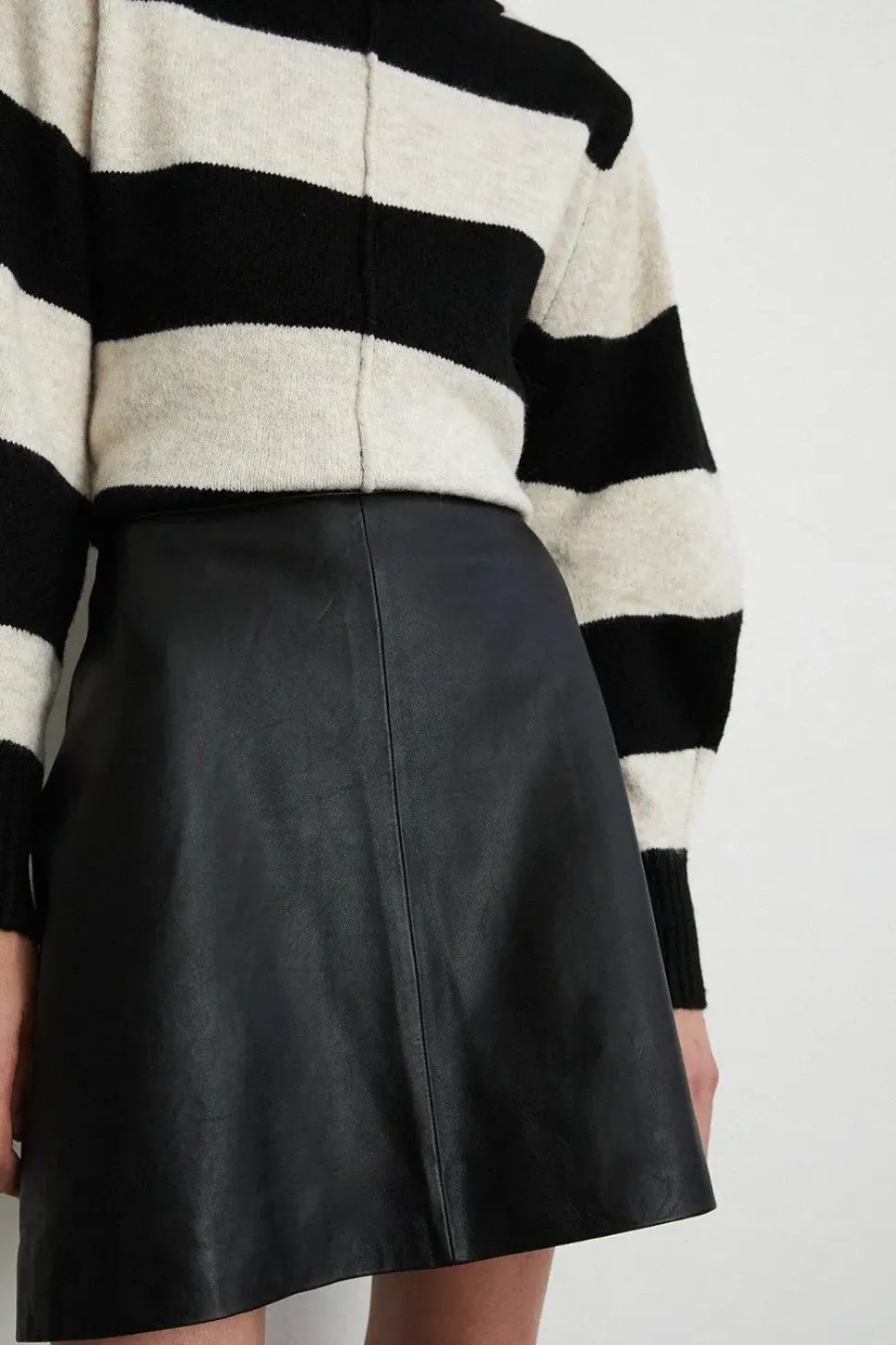 Real Leather Clean Pelmet Skirt