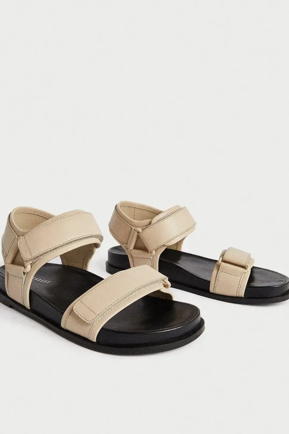 Real Leather Grandad Deep Footbed Sandal