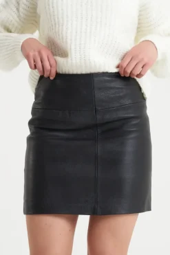 Real Leather Mini Skirt