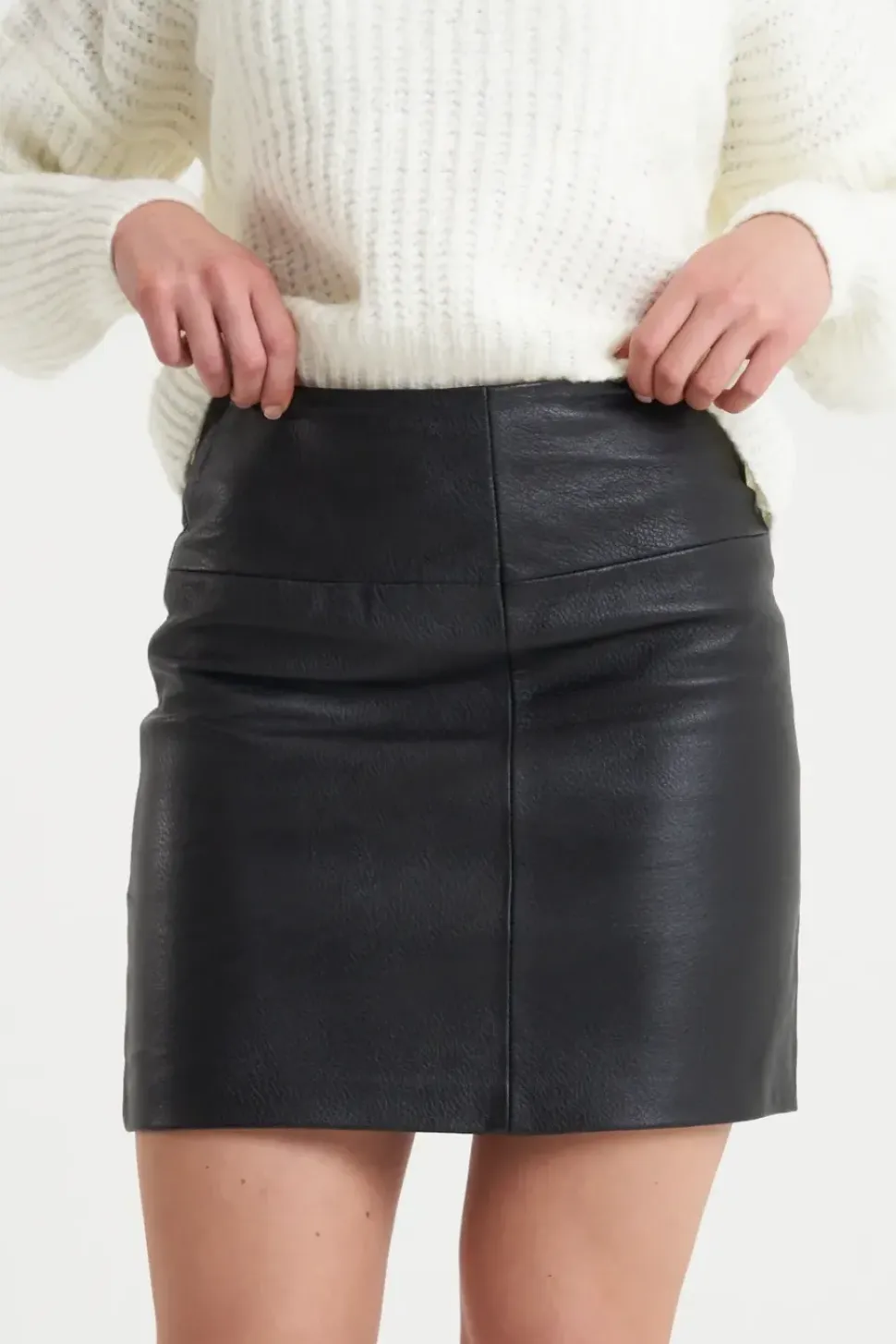 Real Leather Mini Skirt