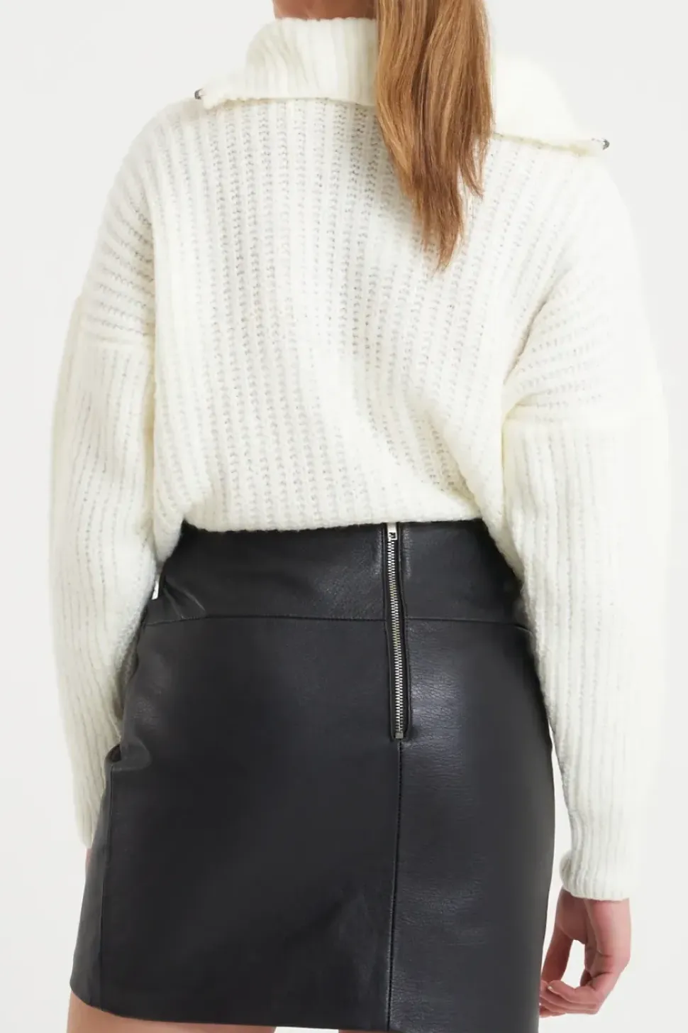 Real Leather Mini Skirt