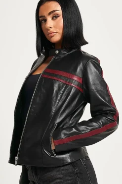 Real Leather Moto Jacket