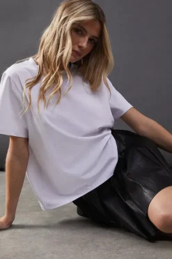 Real Leather Pleated Mini Skirt