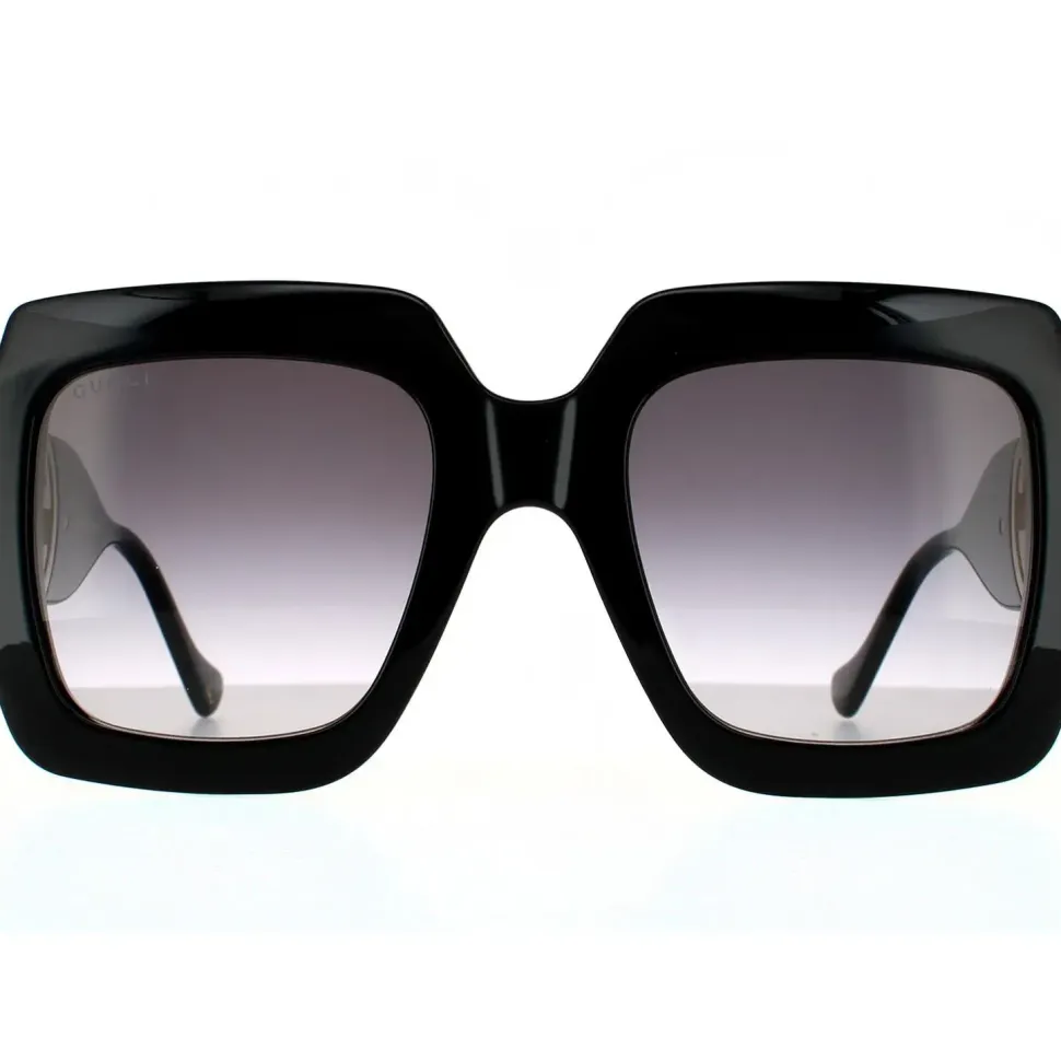 Rectangle Black Grey Gradient Sunglasses