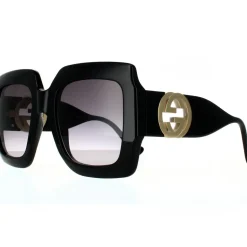 Rectangle Black Grey Gradient Sunglasses
