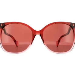 Rectangle Burgundy Red Sunglasses