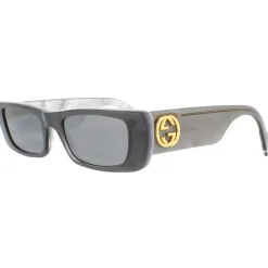 Rectangle Grey Silver Sunglasses