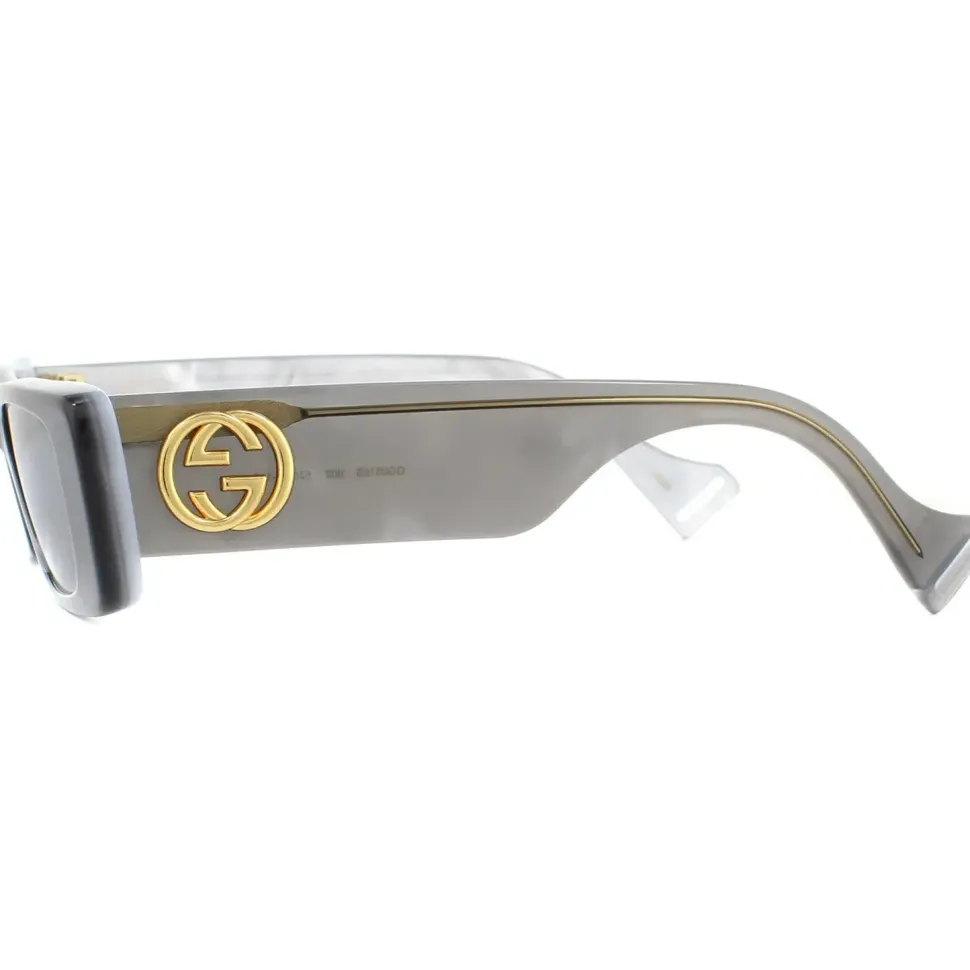 Rectangle Grey Silver Sunglasses