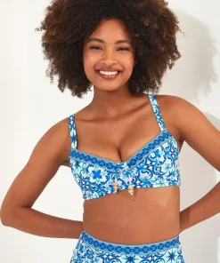 Recycled Tile Print Bikini Top