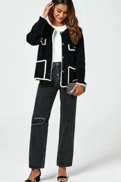 Relaxed Boucle Jacket In Black