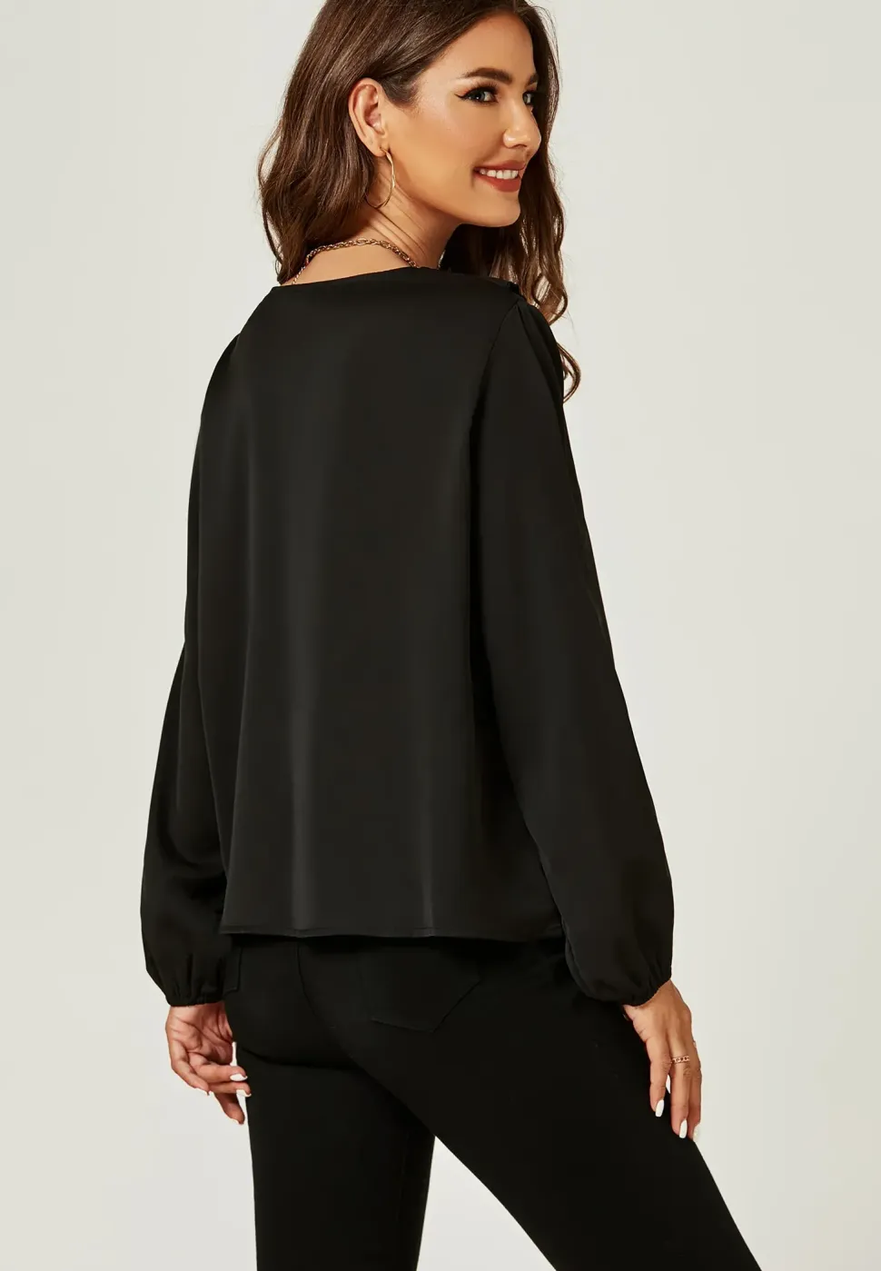 Relaxed Long Sleeve Wrap Waist Midi Shirt Dress